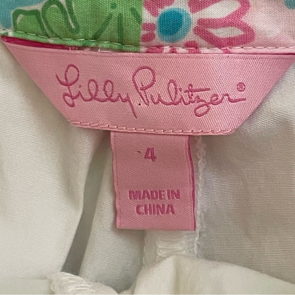 Lily Pulitzer Nuzzling Giraffe Skort Skirt Pink Green Blue White Size 4 - Picture 2 of 7